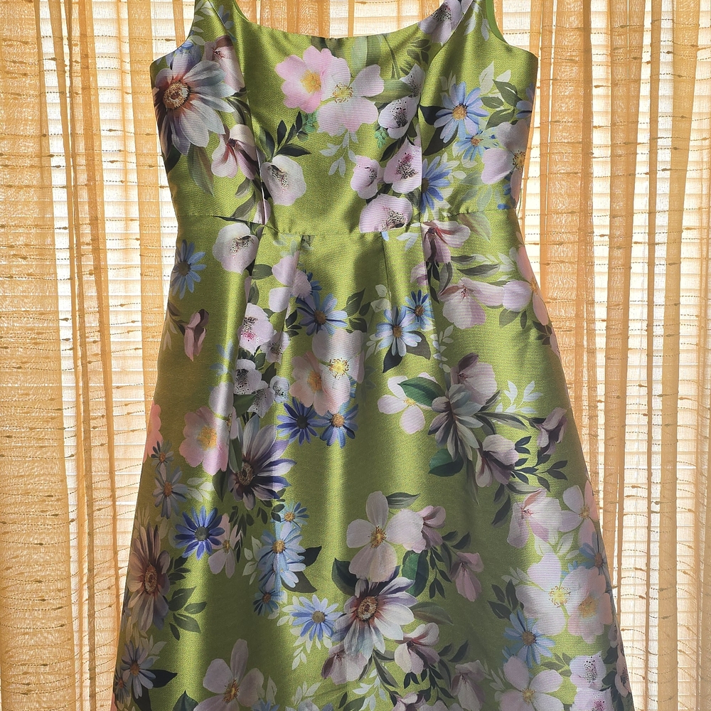 Kay Unger Lime Green Dress